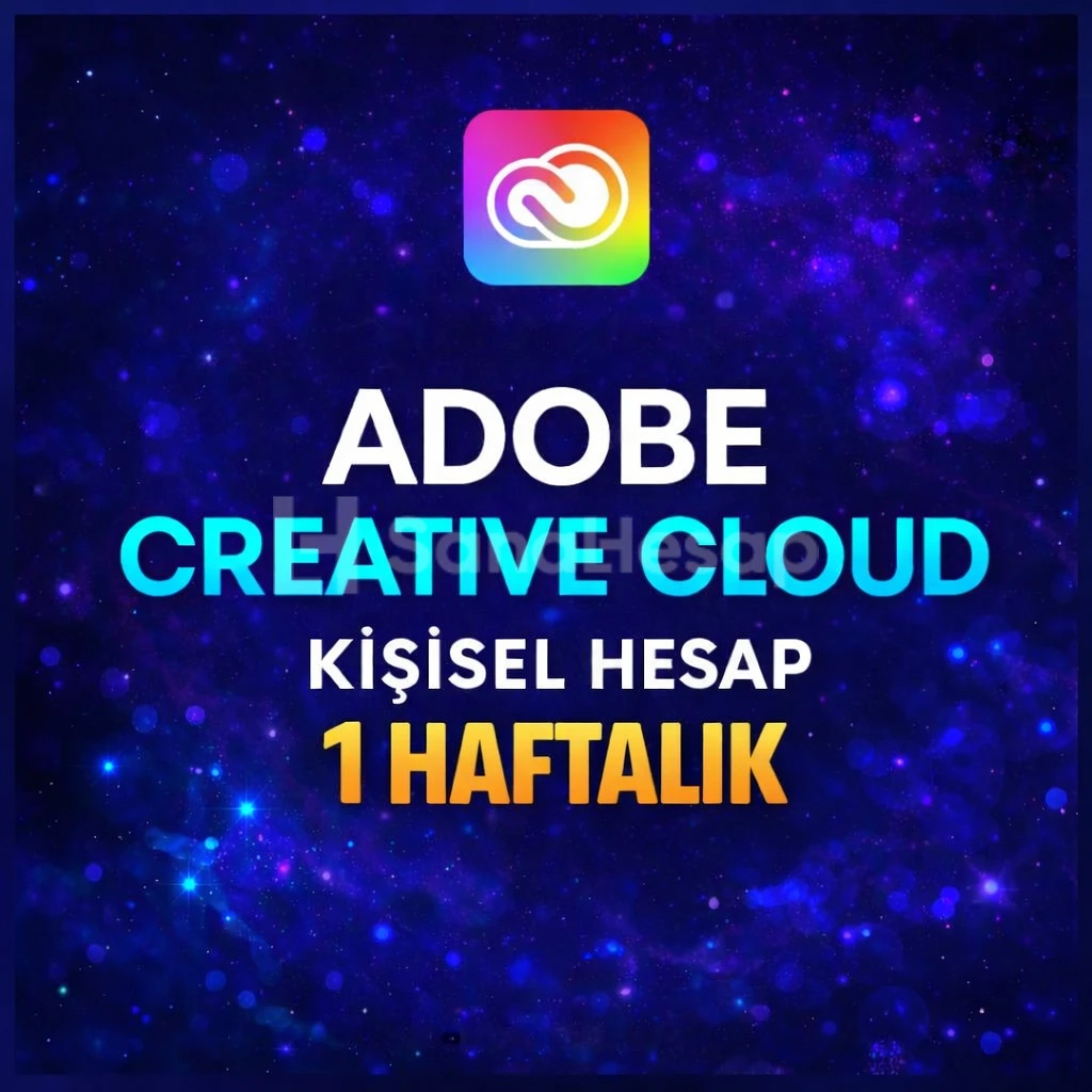 ⚡ ( Kişisel Hesap ) 1 Haftalık Adobe Creative Cloud ⚡